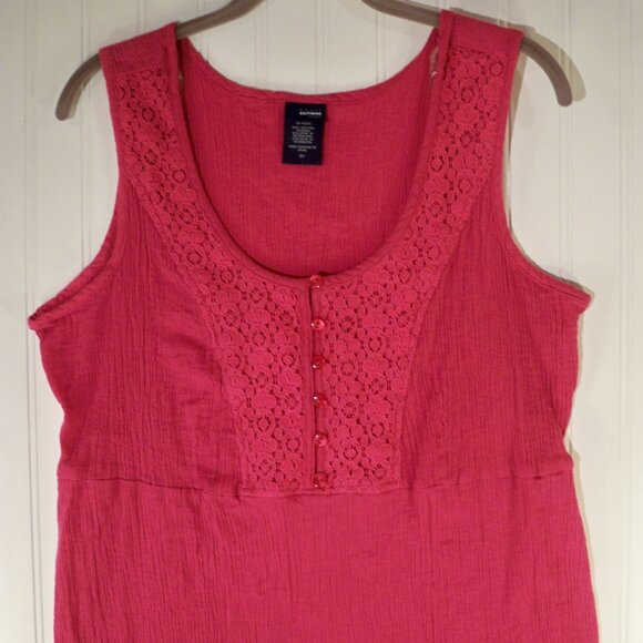 Basic Editions Woman, Pink Tank Top, 2X - Picture 1 of 4